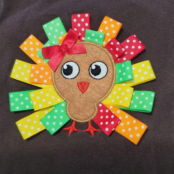 Bonnie Baby 2-piece Matching Set Thanksgiving Holiday Fall Baby Girl 12M - Picture 4 of 13